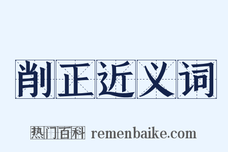 削正近义词是什么意思的图片